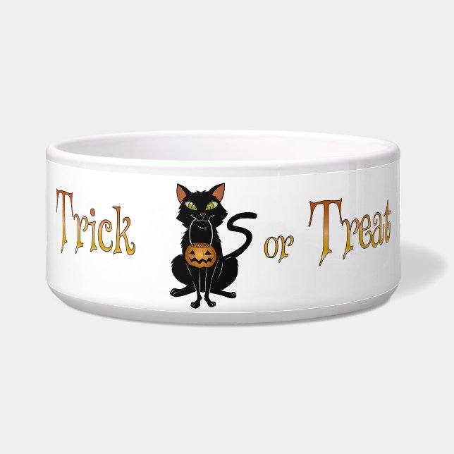Trick or Treat Kitty Bowl (Front)