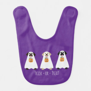 Trick Or Treat Labrador Retriever Ghost Dogs Baby Bib