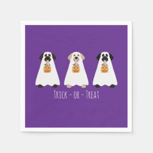 Trick Or Treat Labrador Retriever Ghost Dogs Napkins