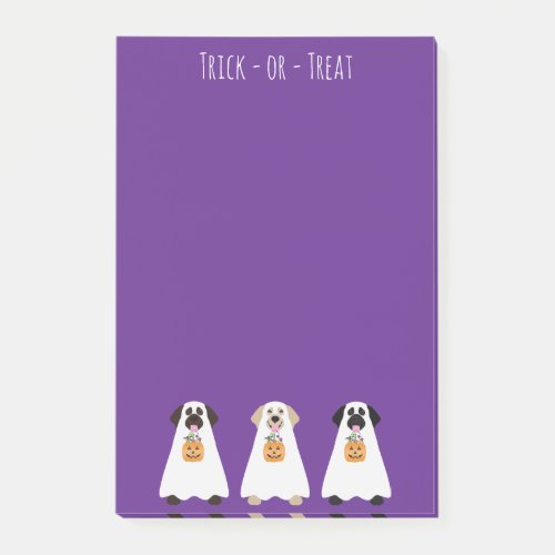 Trick Or Treat Labrador Retriever Ghost Dogs Post_it Notes