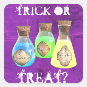 Trick or Treat Magical Potions Halloween Stickers