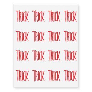 Trick Or Treat Matching Halloween Funny Gif Temporary Tattoos