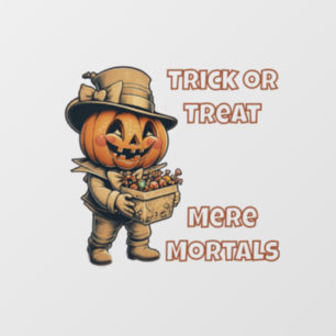 Trick or Treat Mere Mortals Pumpkin Wall Decal