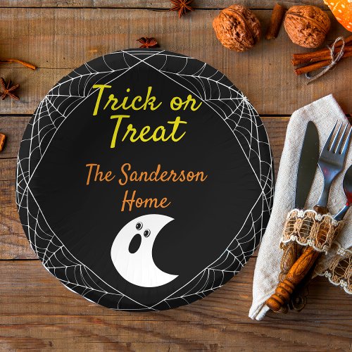 Trick or Treat Minimalist Ghost Halloween Family Paper Bowls
