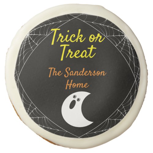 Trick or Treat Minimalist Ghost Halloween Family Sugar Cookie