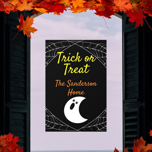 Trick or Treat Minimalist Ghost Halloween Party Wall Decal