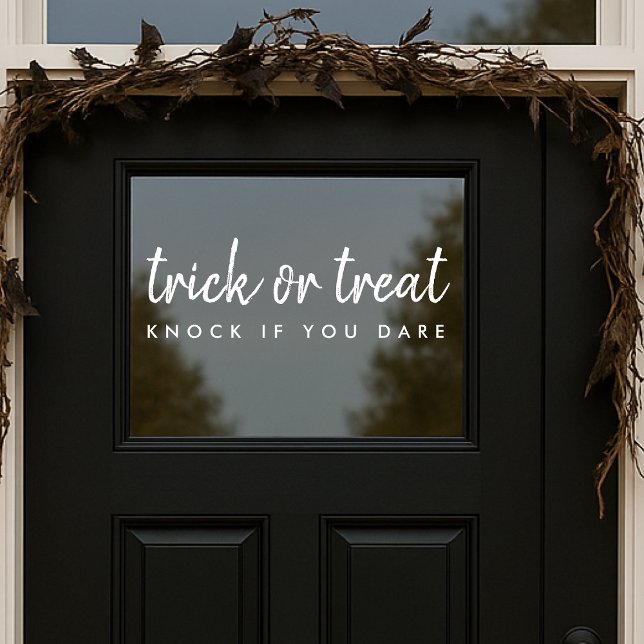 Trick or Treat | Modern Halloween Door Window Cling (Creator Uploaded)