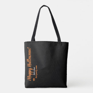trick or treat,name personalized, happy halloween! tote bag