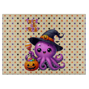 Trick or Treat Octopus Halloween  Cutting Board