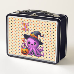 Trick or Treat Octopus Halloween  Metal Lunch Box