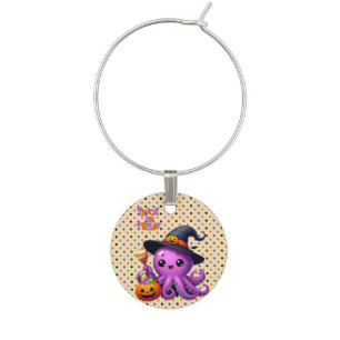 Trick or Treat Octopus Halloween Wine Charm