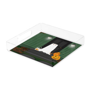 Trick Or Treat Oliver The Otter! Acrylic Tray