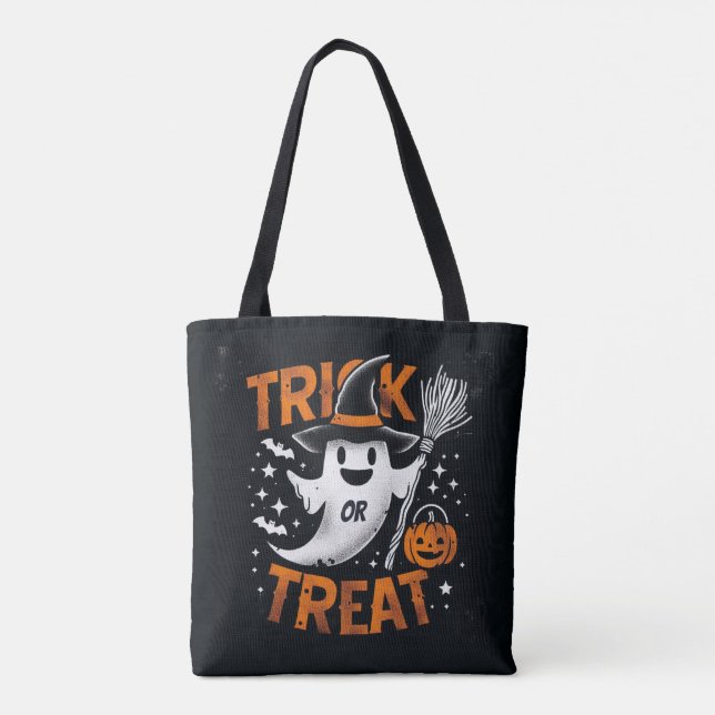 Trick or treat - Only Witch snacks Tote Bag (Back)