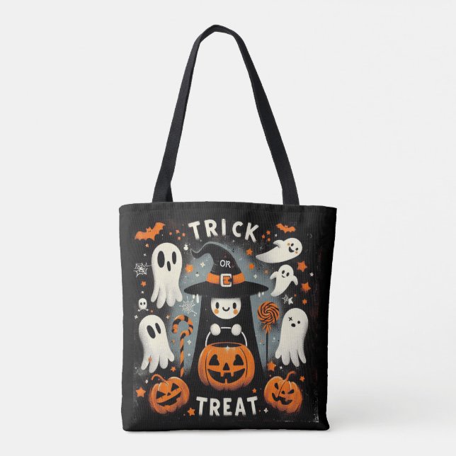 Trick or treat - Only Witch snacks Tote Bag (Back)
