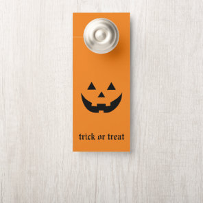 Trick or treat orange Jack o lantern Halloween Door Hanger