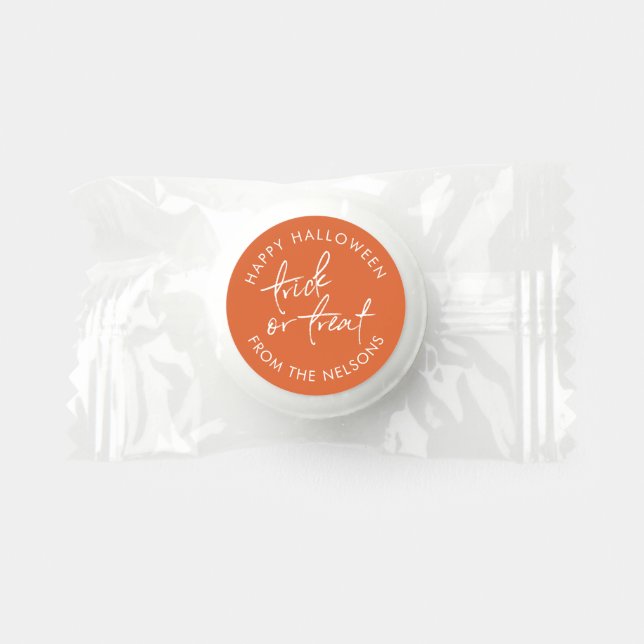 Trick or Treat Orange Personalized Life Saver® Mints (Front)