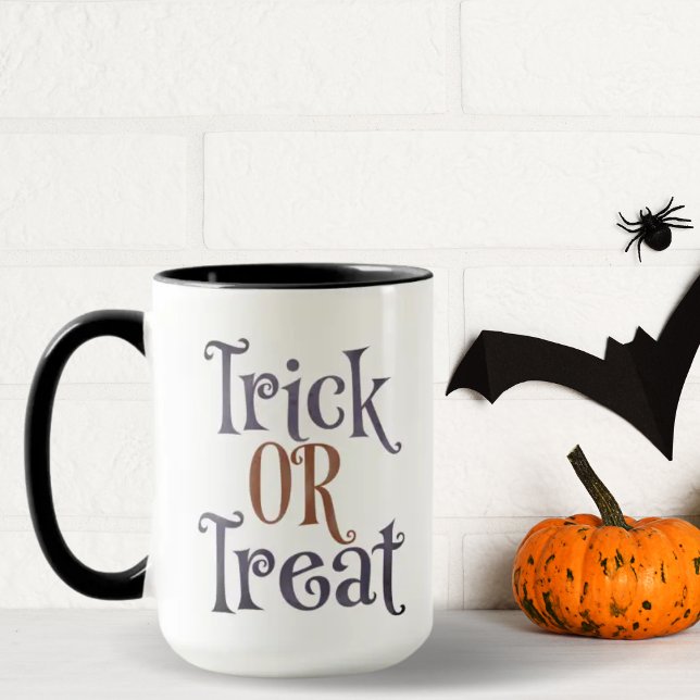Trick or Treat Orange & Purple Halloween Mug (Creator Uploaded)