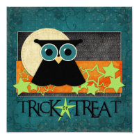 Trick-Or-Treat Owl Invitations