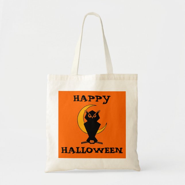 Trick or Treat Owl Tote Bag (Front)