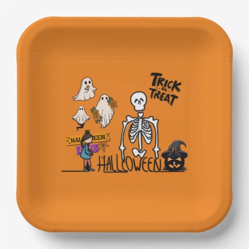 Trick or Treat Paper Plates