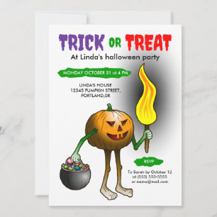 Trick or treat party children Invitation