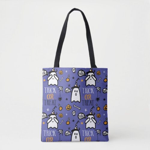 Trick Or Treat Peek a Boo Ghost Happy Halloween Tote Bag