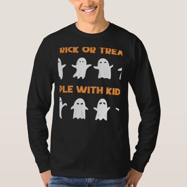 Trick or Treat People With Kindness Halloween T-Shirt (Front)