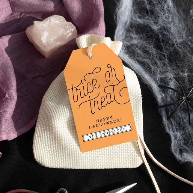 Trick or Treat Personalized Halloween Gift Tags (Creator Uploaded)