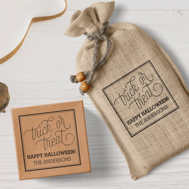 Trick or Treat Personalized Halloween Stamp (Creator Uploaded)