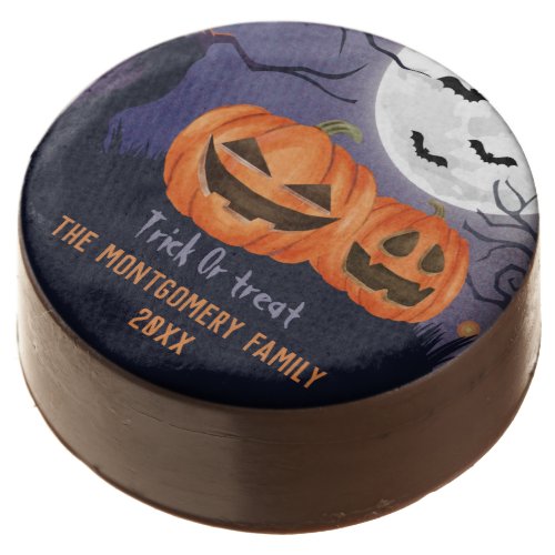 Trick or treat Personalized Name Halloween Party Chocolate Covered Oreo