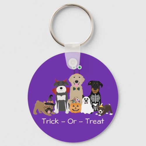 Trick Or Treat Pets Halloween Costumes Keychain