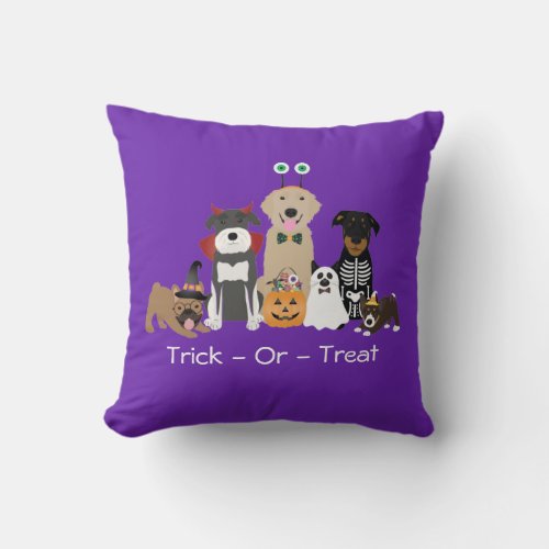 Trick Or Treat Pets Halloween Costumes Keychain Throw Pillow