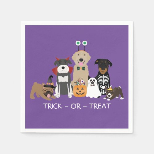 Trick Or Treat Pets Halloween Costumes Napkins