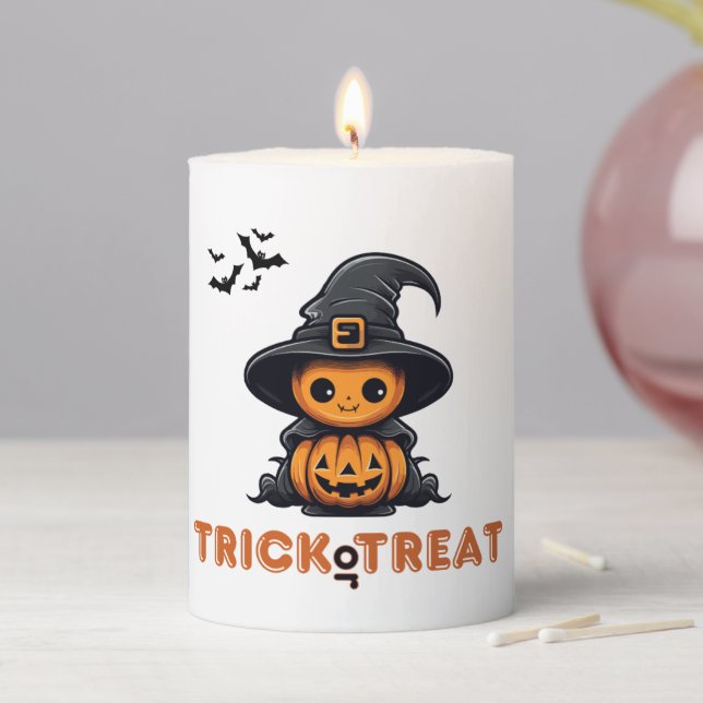 Trick or Treat Pillar Candle (In Situ)