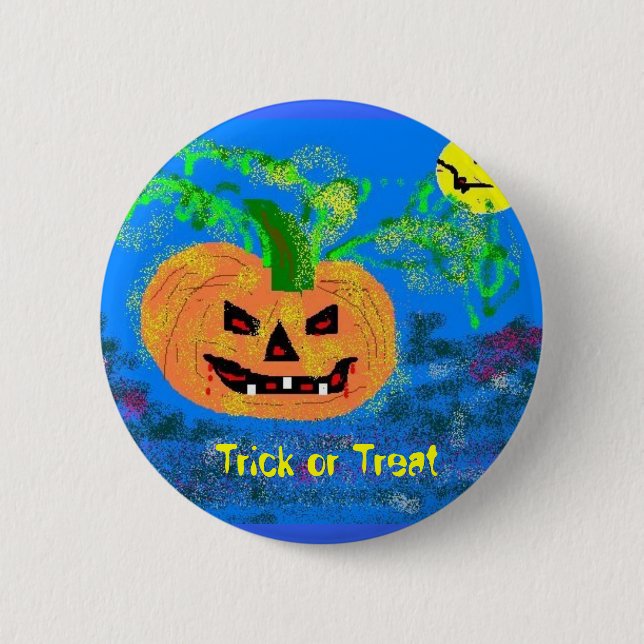 Trick or Treat Pinback Button (Front)