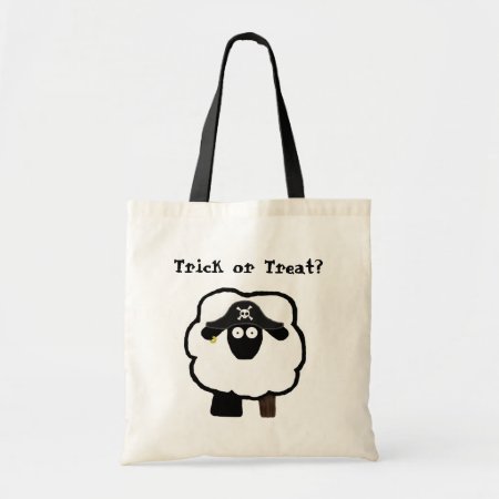 Trick Or Treat Pirate Sheep Candy Sack Tote Bag