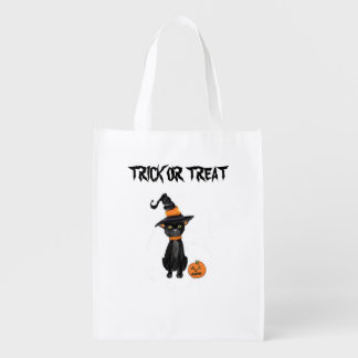 Trick or treat pumpkin and black cat bag 