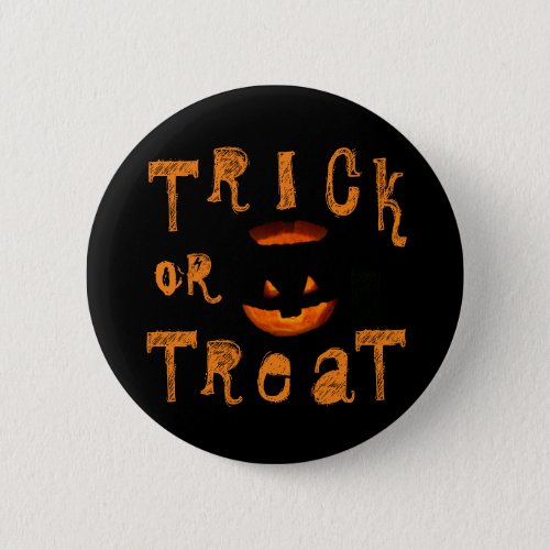 Trick or Treat Pumpkin Button