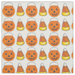 Trick or Treat Pumpkin Candy Corn Halloween Party Fabric