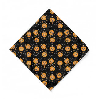 Trick Or Treat Pumpkin Halloween Candy Bucket Bandana