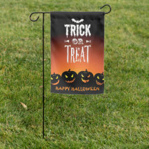 Trick or Treat Pumpkin Halloween Garden Flag