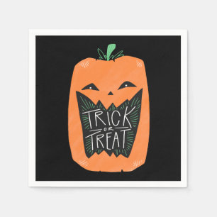 Trick or Treat Pumpkin Halloween Napkins