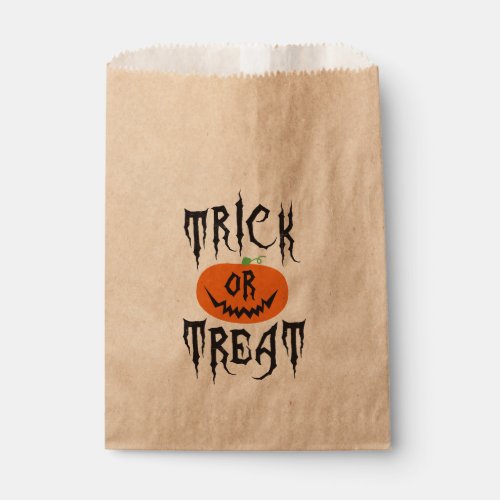 Trick or Treat Pumpkin Halloween Party Treat Bags