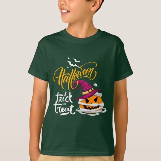 Trick Or Treat Pumpkin Halloween  T-Shirt (Front)