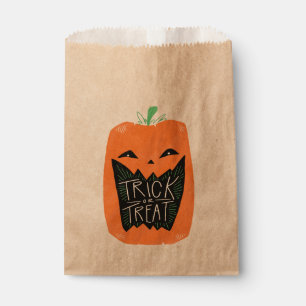 Trick or Treat Pumpkin Halloween Treat Favor Bag