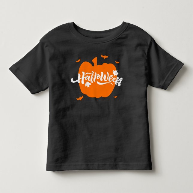 Trick or Treat Pumpkin Happy Halloween Toddler T-shirt (Front)