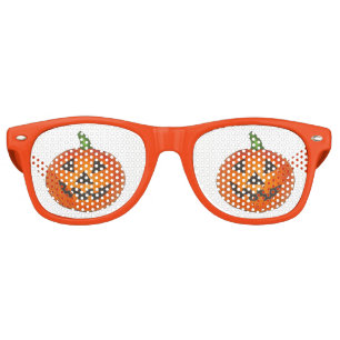 Trick or Treat Pumpkin Jack o' Lantern Halloween Retro Sunglasses
