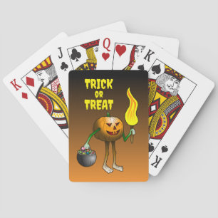 Trick or Treat Pumpkin Poker Cards