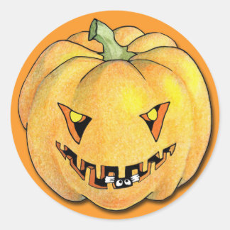 Trick or Treat Pumpkin Sticker