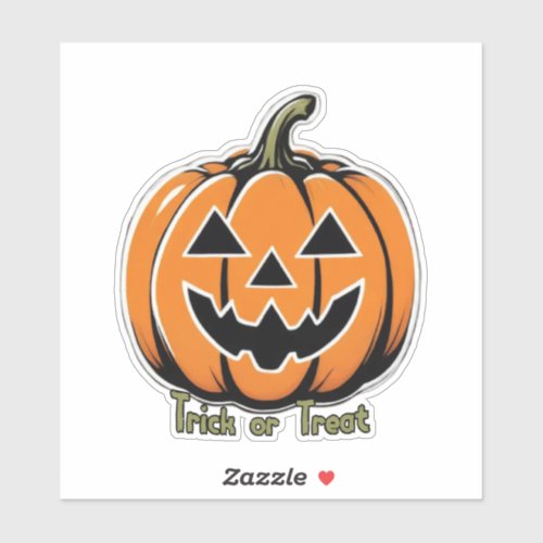 Trick or Treat_ Pumpkin Sticker